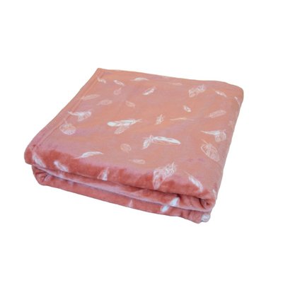 Couverture bébé aux impressions de plumes HOME MAISON