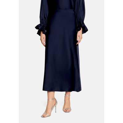Jupe en satin longueur mollets VERA MONT