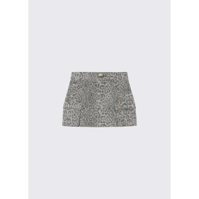 Mini-jupe animalier avec strass LIU JO