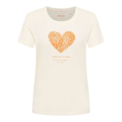 T-shirt coton col rond manches courtes droite ALMA MUSTANG