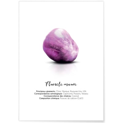 Affiche Fluorite mauve L'AFFICHERIE