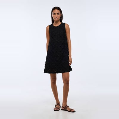 Robe courte sans manches brodée MONOPRIX