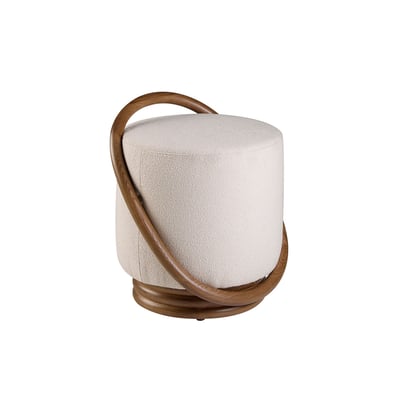 Pouf en tissu blanc ANGEL CERDA