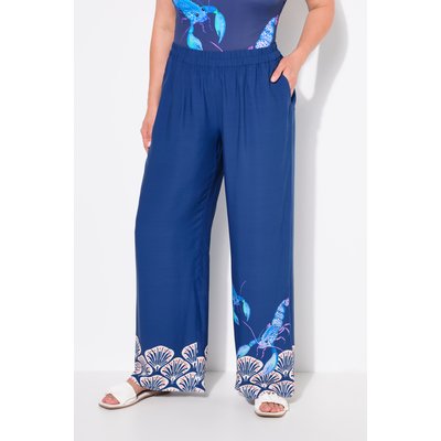 Pantalon palazzo, bordure coquillages ULLA POPKEN