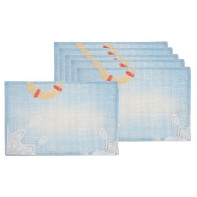 Lot de 6 sets de table en sinamay Bouée AUBRY GASPARD