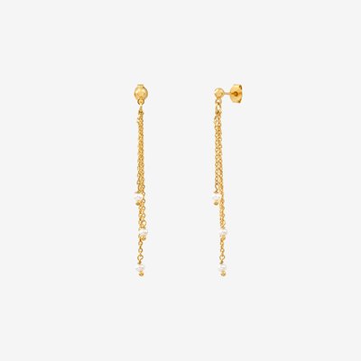 Boucles d'oreilles dorées à l'or fin MILADY CAROLINE NAJMAN