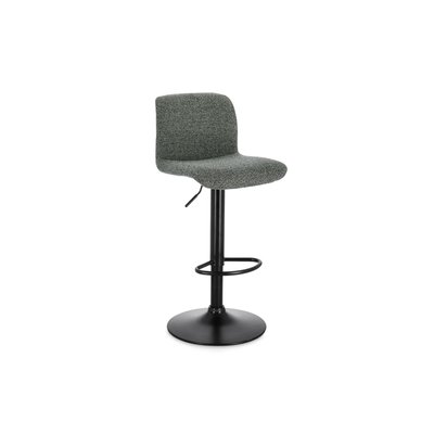 Tabourets de bar réglables en métal noir et tissu (lot de 2) - RAPHAEL HELLIN, DEPUIS 1862