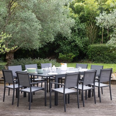 Salon de jardin, extensible, 10 pl, VENEZIA HAPPY GARDEN