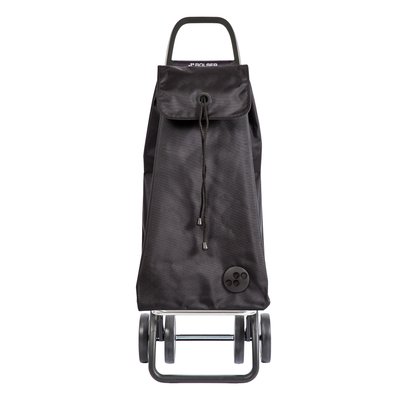 IMAX MF - Chariot de course - 4 roues - Noir - Solide et fonctionnel, pliable, léger et résistant à l’eau - Parfait pour des courses pratiques et ROLSER