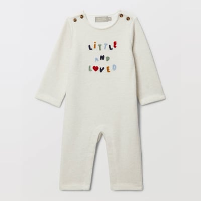 Combinaison longue brodée en coton BOUT'CHOU