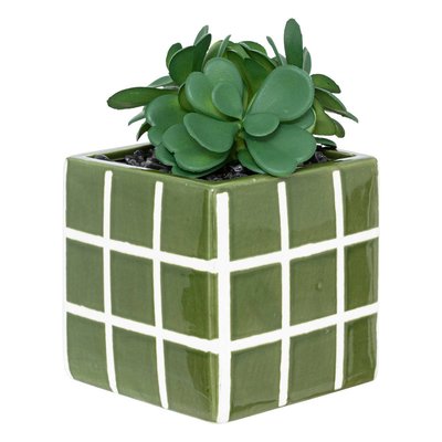 Plante artificielle Family corner pot céramique H17cm ATMOSPHERA