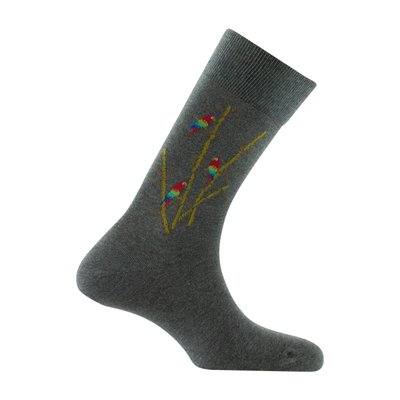 Mi-chaussettes en coton motif Perroquets MADE IN FRANCE KINDY