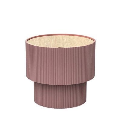 Table d'appoint avec rangement en bois ø38,5cm - SAND I DRAWER