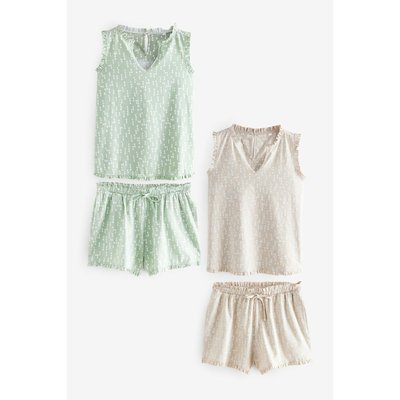 Pyjama top à volant et short, lot de 2 NEXT