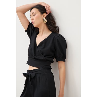Blouse cropped manches courtes BONOBO