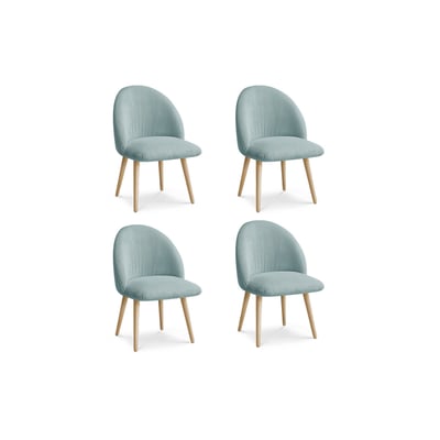 Lot de 4 chaises velours côtelé, LALIE BOBOCHIC