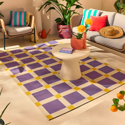 Tapis extérieur à motif damier POSITANO NAZAR RUGS