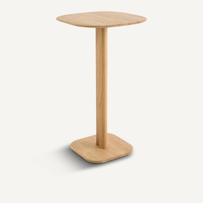Table bistrot haute, en chêne massif et métal fer, design Gallina, MONCEAU AM.PM