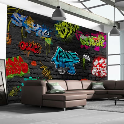 Papier peint intissé panoramique Street art Graffiti wall EDEN