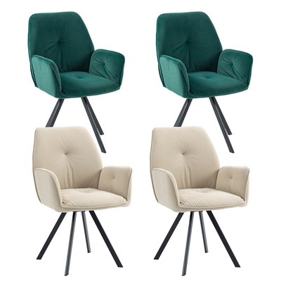 Lot de 4 chaises de salle à manger rotatif fauteuil industriel,CALF MEUBLES COSY