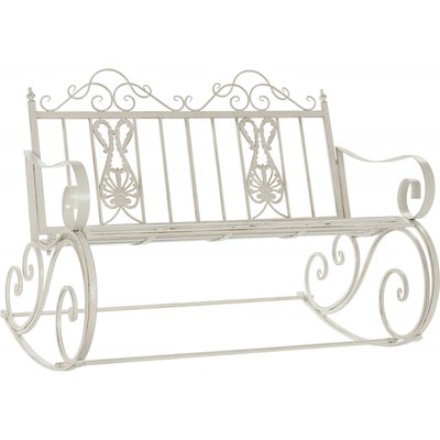 Banc de jardin en métal vieilli élégant RECOLLECTION