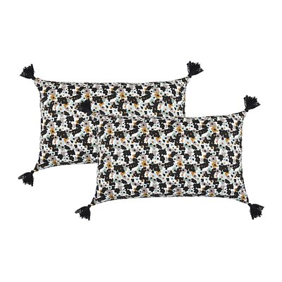 Lot de 2 housses de coussin coton LIBERTY FEBRONIE