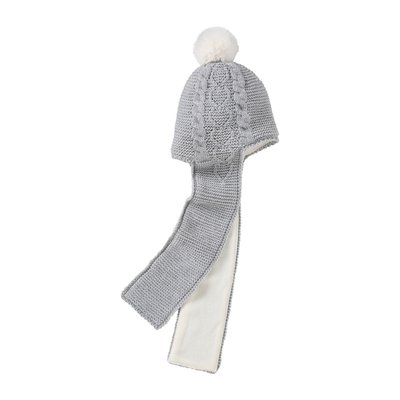 Bonnet/écharpe 2 en 1 torsades et coeurs bébé VERTBAUDET