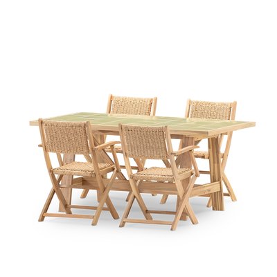 Salon de jardin, 4 chaises, BISBAL & SERENA DEFORA HOME