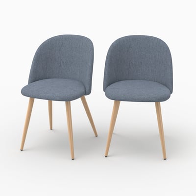 Lot de 2 chaises en tissu - COZY MAISON PAVANE