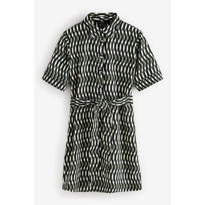 Robe chemise manches courtes nouée la taille NEXT