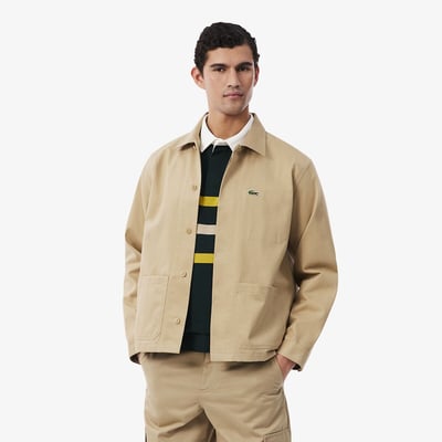 Sovracamicia in twill di cotone LACOSTE