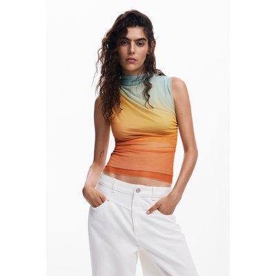 T-shirt Femme Desigual - 100% Coton, Collection SS25, Design Barcelone
