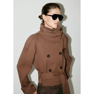 Trench crop double boutonnage MANGO