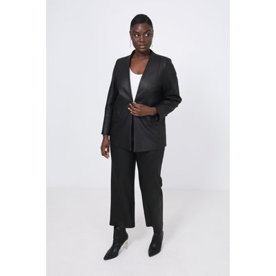 Jean simili cuir noire La Redoute