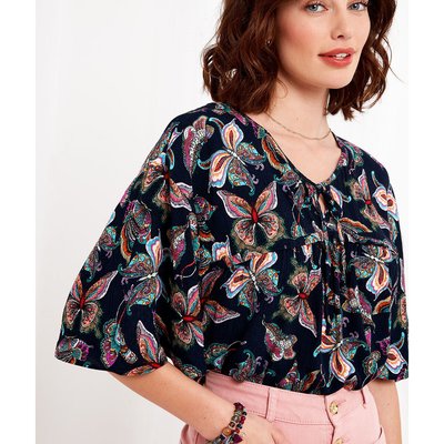 Haut blouse manches papillon La Redoute