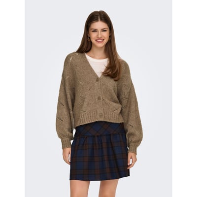 Gilet col V, maille ajourée ONLY