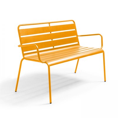 Banc de jardin en acier thermolaqué, PALAVAS OVIALA