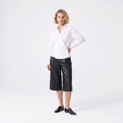 Chemise portefeuille avec la taille marquée et manches longues ELERINE ARTLOVE