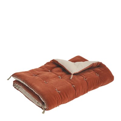 Edredon sur-matelas en velours BLANC D’IVOIRE