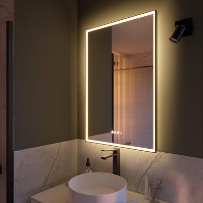 Miroir avec lumières intégrées en verre NEO FRAME SENSEA
