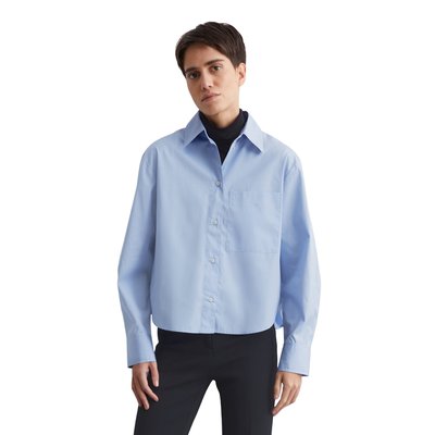 Blouse à manches longues cropped en popeline de coton premium MARC O'POLO