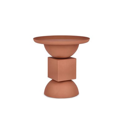 Table basse ronde design en métal coloré D41 - POLA HELLIN, DEPUIS 1862