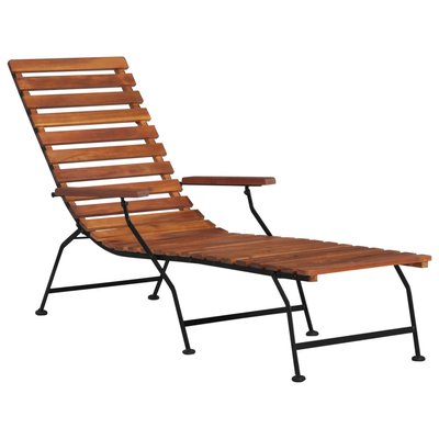 Chaise longue extérieure en acacia HOME MAISON