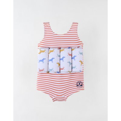 Maillot bouée rayé à imprimés, rouge/écru NOUKIE'S