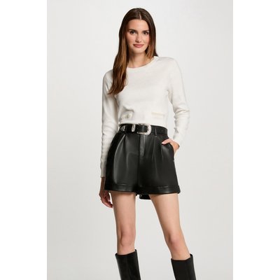 Pull col rond avec perles MORGAN