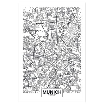 Affiche graphique munich germany HEXOA