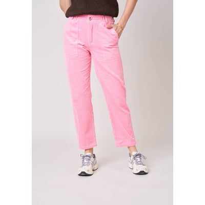 Pantalon carotte femme en 100% coton velours côtelé WENDELI DEELUXE