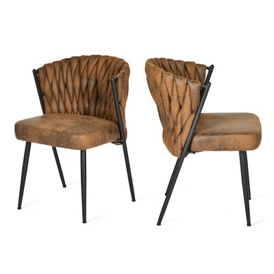 Lot de 2 chaise de salle à manger fauteuil rétro vintage, MILIANA MEUBLES COSY