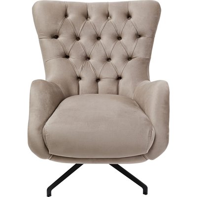 Fauteuil pivotant en velours, BELLISSIMA KARE DESIGN