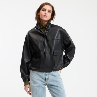 Giacca corta in finta pelle con chiusura a zip LA REDOUTE COLLECTIONS